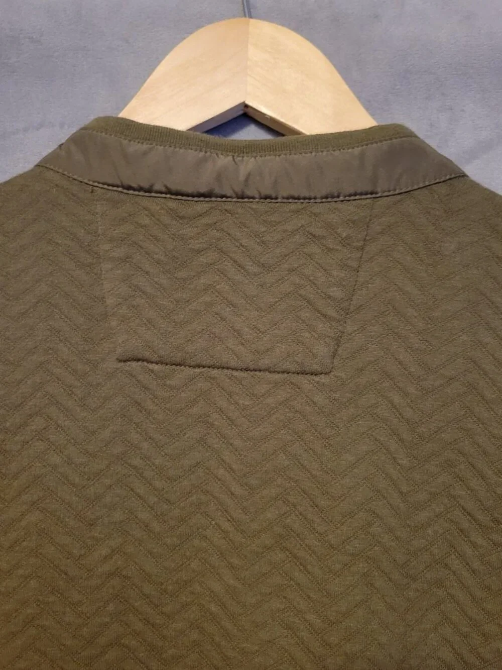 Banana Republic Herringbone Jacket Men's XL Olive Knit Bomber